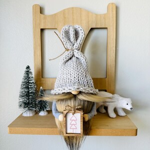 Knit Christmas Gnome: Handmade Rustic Farmhouse Decor