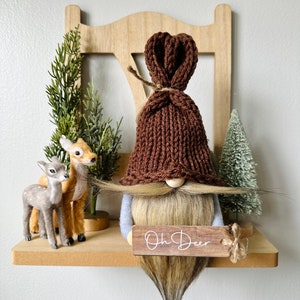 Knit Christmas Gnome: Holiday Tiered Tray Decor