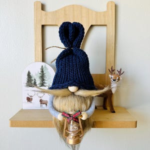 Knit Holiday Gnome: Farmhouse Tiered Tray Decor