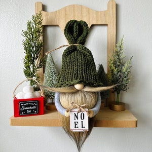 Knit Christmas Gnome: Handmade Tiered Tray Decor