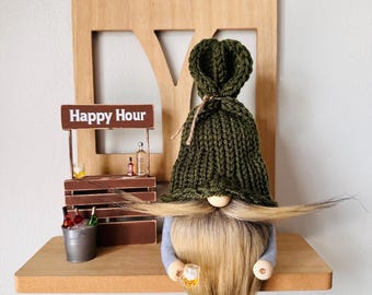 gnomo del vino, gnomo della birra, gnomo del bar, regalo per barista, decorazioni per bar, gnomo da scaffale, regalo gnomo, gnomo per cocktail, gnomo del margarita, gnomo ubriaco,