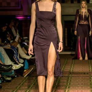Purple Dress with Embellishment