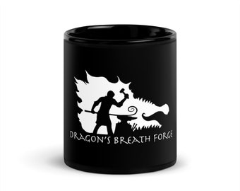 Taza negra brillante