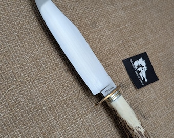 Moose antler Bowie knife