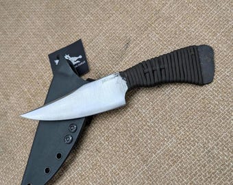Hand forged self handled bowie knife