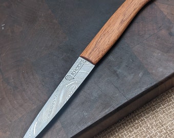 Damascus paring knife by Simon Rhodes