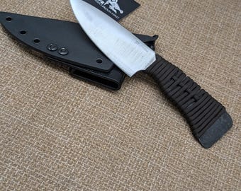 Hand forged self handled hunting knife