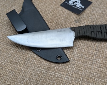 Hand forged self handled hunting knife