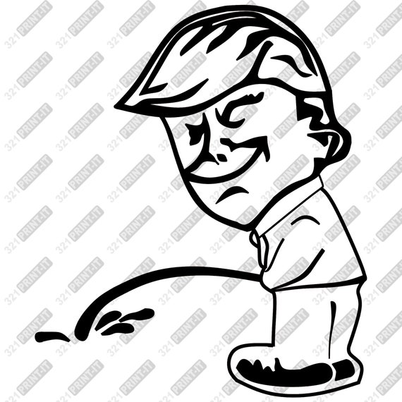 Download Free Trump Peeing Funny Clipart Digital Download Svg Dxf Eps Etsy SVG Cut Files