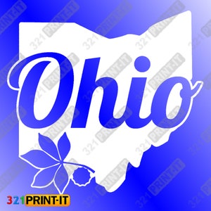 Ohio Buckeye State digital file - digital file download svg png pdf jpg eps cricut, laser, silhouette, glowforge, CNC