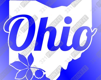 Ohio Buckeye State digital file - digital file download svg png pdf jpg eps cricut, laser, silhouette, glowforge, CNC