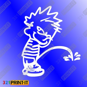 Boy peeing - funny clipart - digital file download svg png pdf jpg eps cricut, laser, silhouette, glowforge, CNC