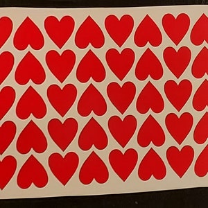 Heart stickers! Pick your size and color! Permanent outdoor glossy vinyl decals.