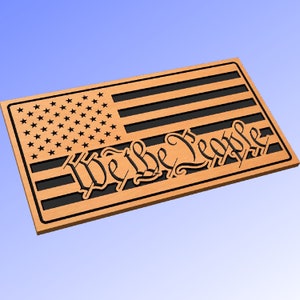 We The People flaggen datei - svg, dxf dateien für cnc carving