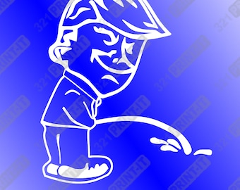 Trump peeing - funny clipart - digital file download svg png pdf jpg eps cricut, laser, silhouette, glowforge, CNC