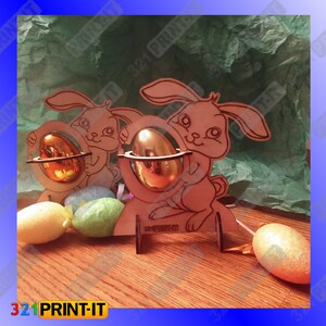 Laser Cut Wooden Easter Bunny Easter egg stand