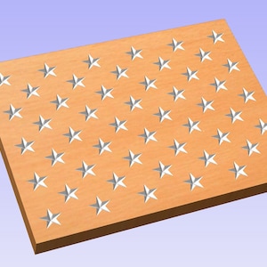 Archivo digital de 50 estrellas para la bandera estadounidense (eps, svg, dxf, archivos para tallado CNC)