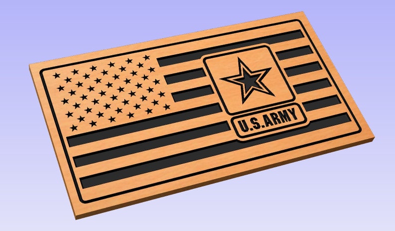 Download US Army digital flag file svg dxf files for cnc carving | Etsy
