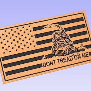 Don&#39;t tread on me digital flag file - svg, dxf files for cnc carving