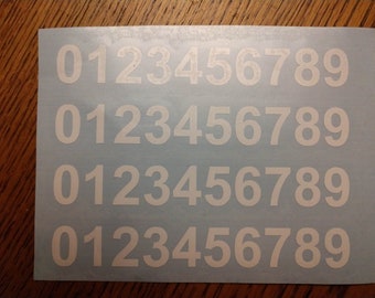 Number Decal Stickers 0-9 – Set of 40 Vinyl Numbers