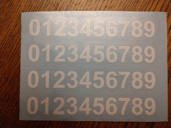 Number Decal Stickers 0-9 – Set of 40 Vinyl Numbers