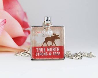 Canada Necklace | Canadian Jewelry | Canada Moose Necklace | Canadian Souvenir