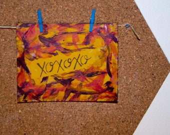xoxoxo - handmade greeting card