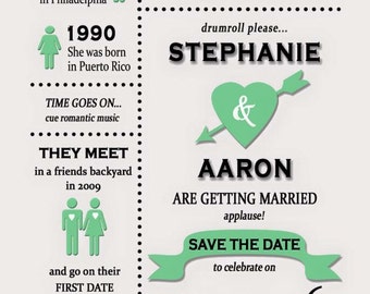 Long Story Short Save the Date Card, Engagement, Digital or Printed