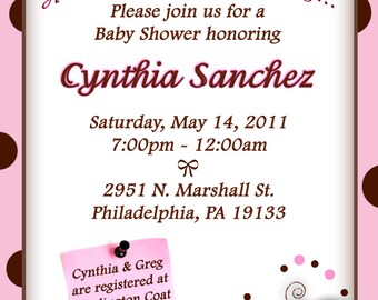 Invitación digital para baby shower de mariquita