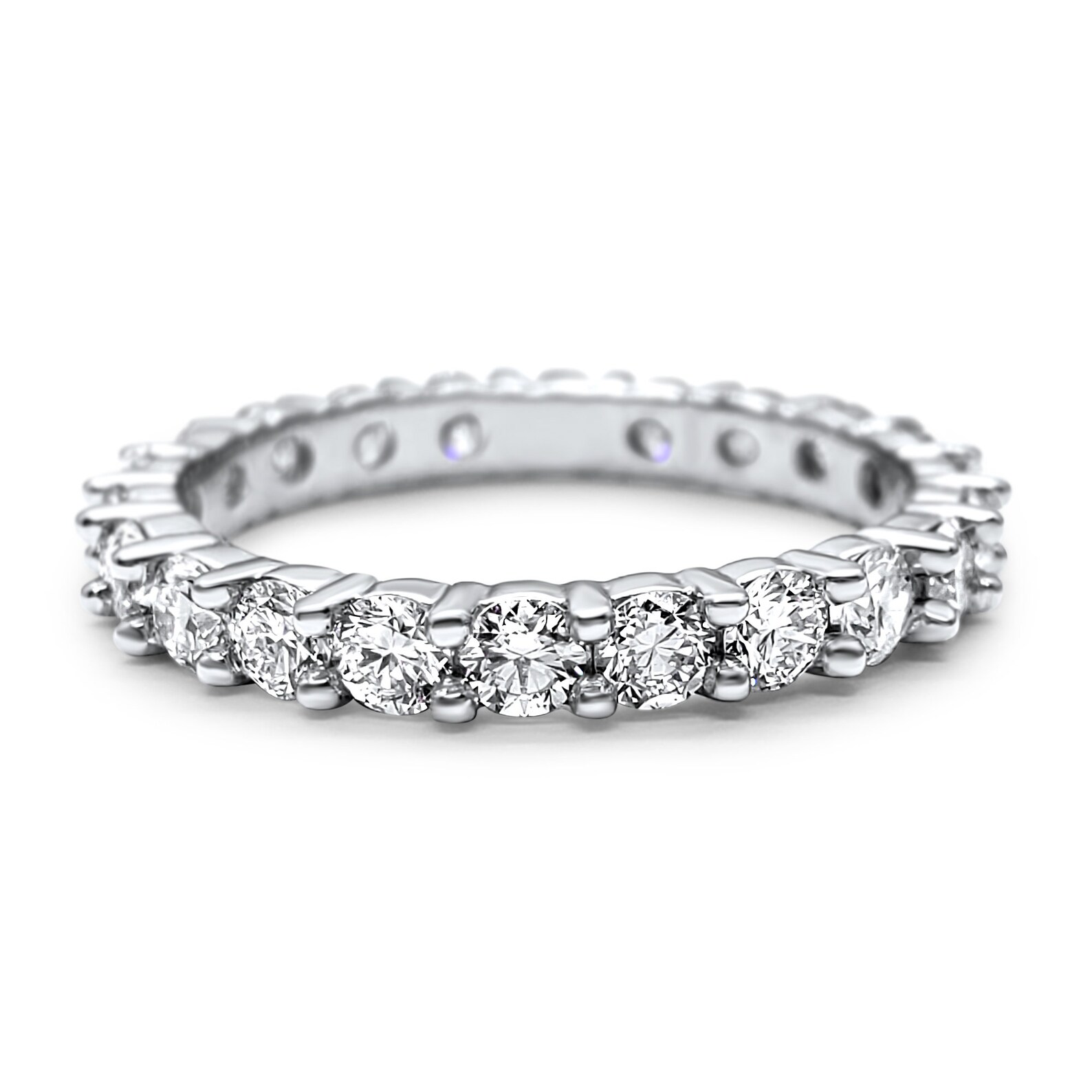 Lab Grown Diamond Full Eternity Ring Platinum Diamond Wedding Etsy