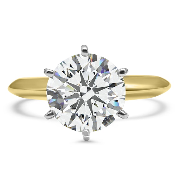 Yellow gold cz ring deals