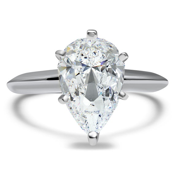 Cubic zirconia pear engagement rings deals