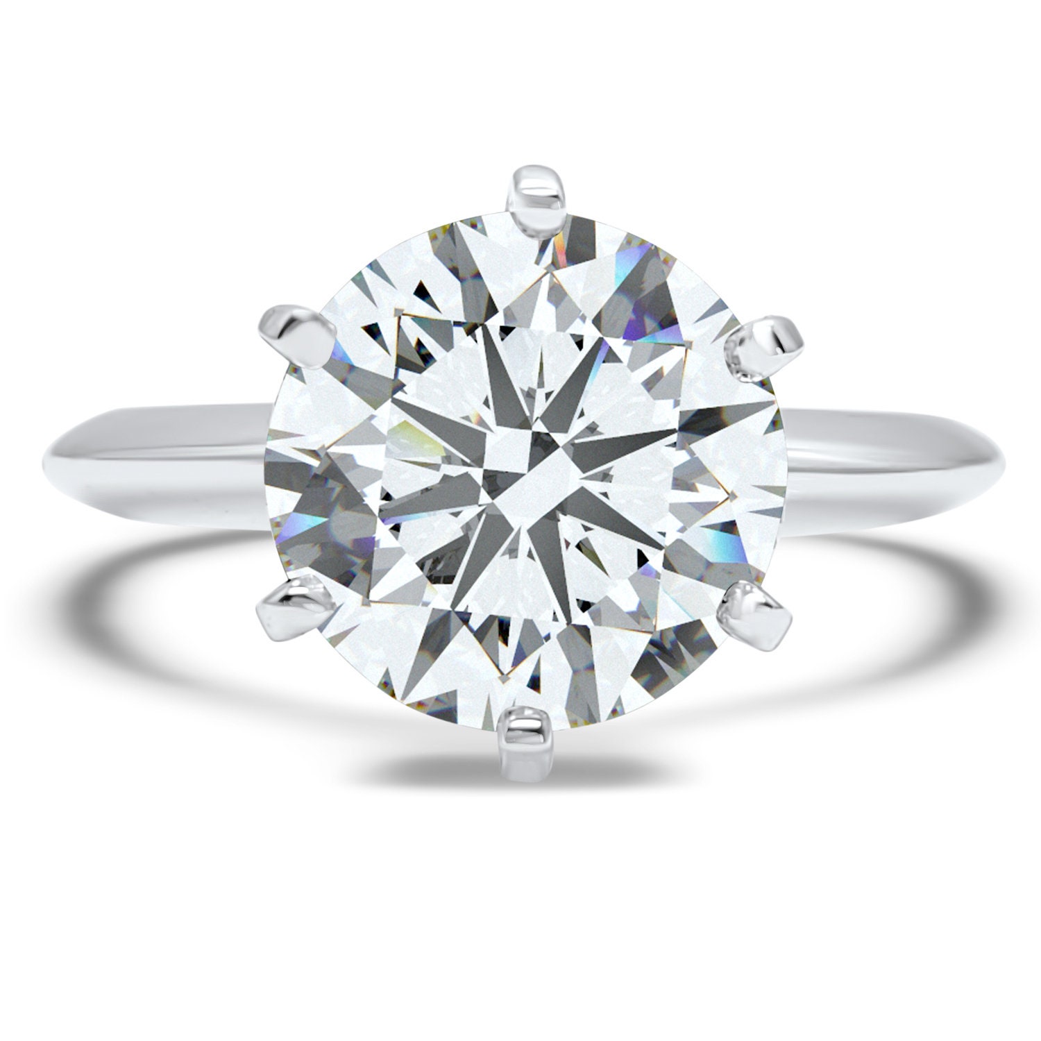 Cz solitaire ring yellow gold discount