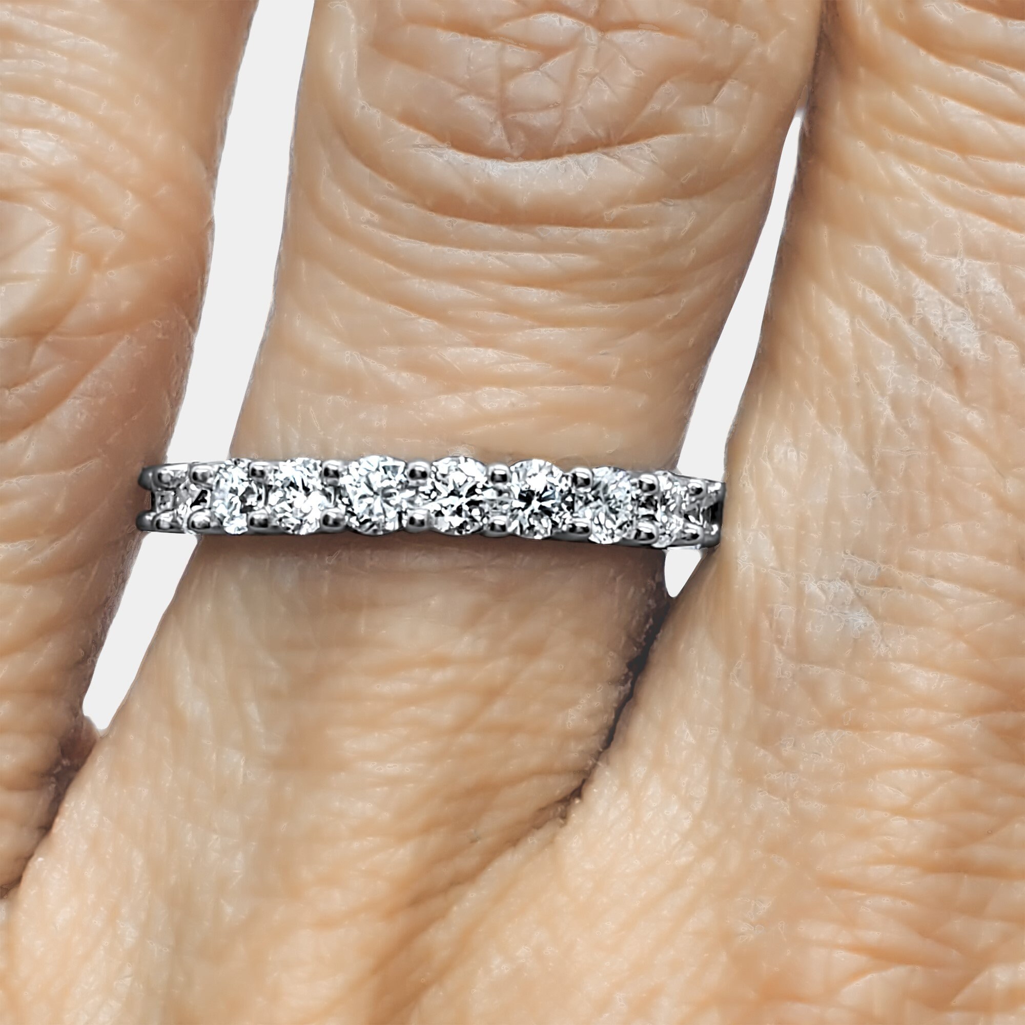 Lab Grown Diamond Full Eternity Ring Platinum Diamond Wedding Etsy