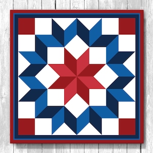 Carpenter Block Barn Quilt, Large, Medium, Small, Vinyl On Aluminum, Outdoor Or Indoor, Many Patterns, Colors, Designs, Customizable