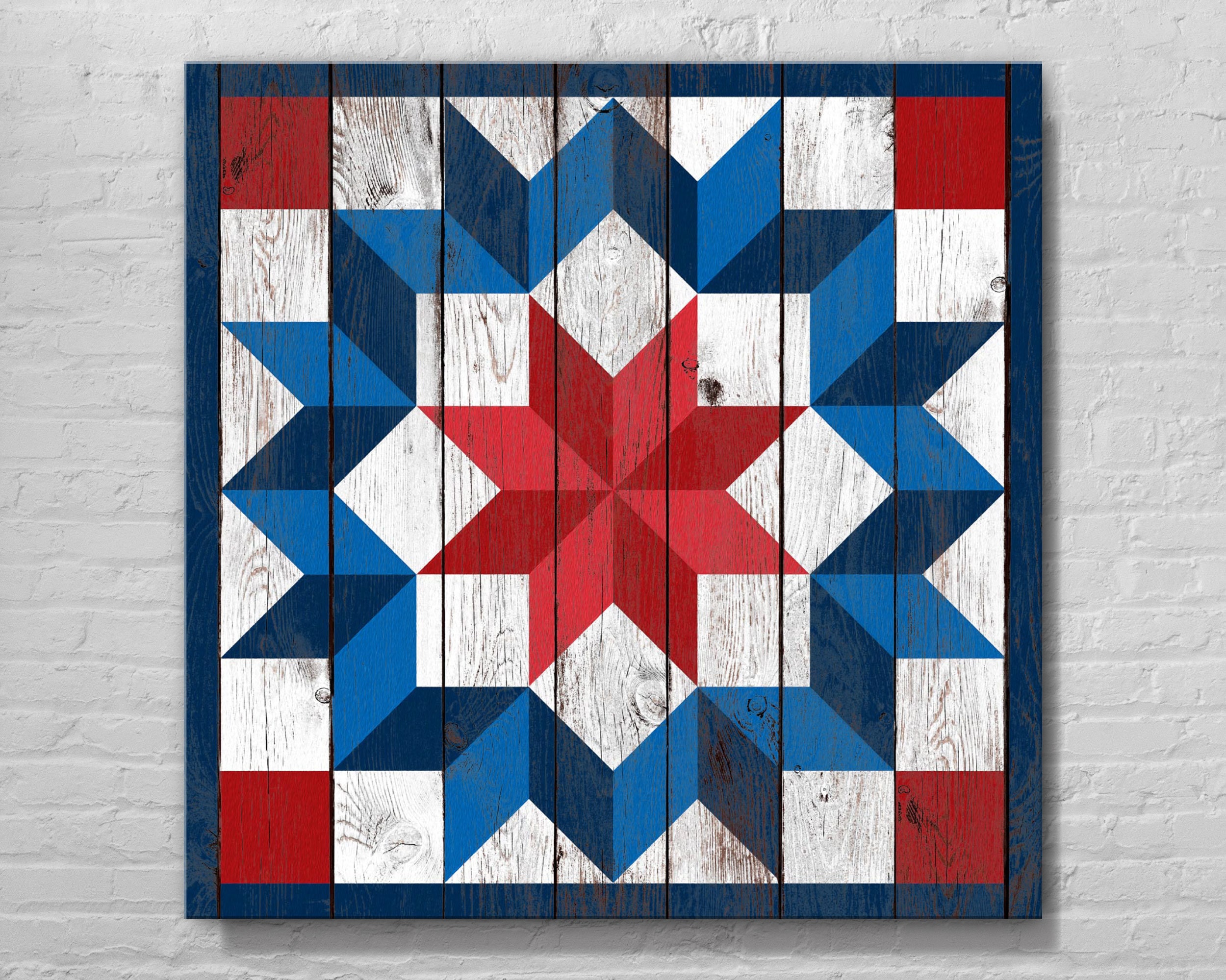 Carpenter Block Barn Quilt With Wood Effect Large Medium Etsy