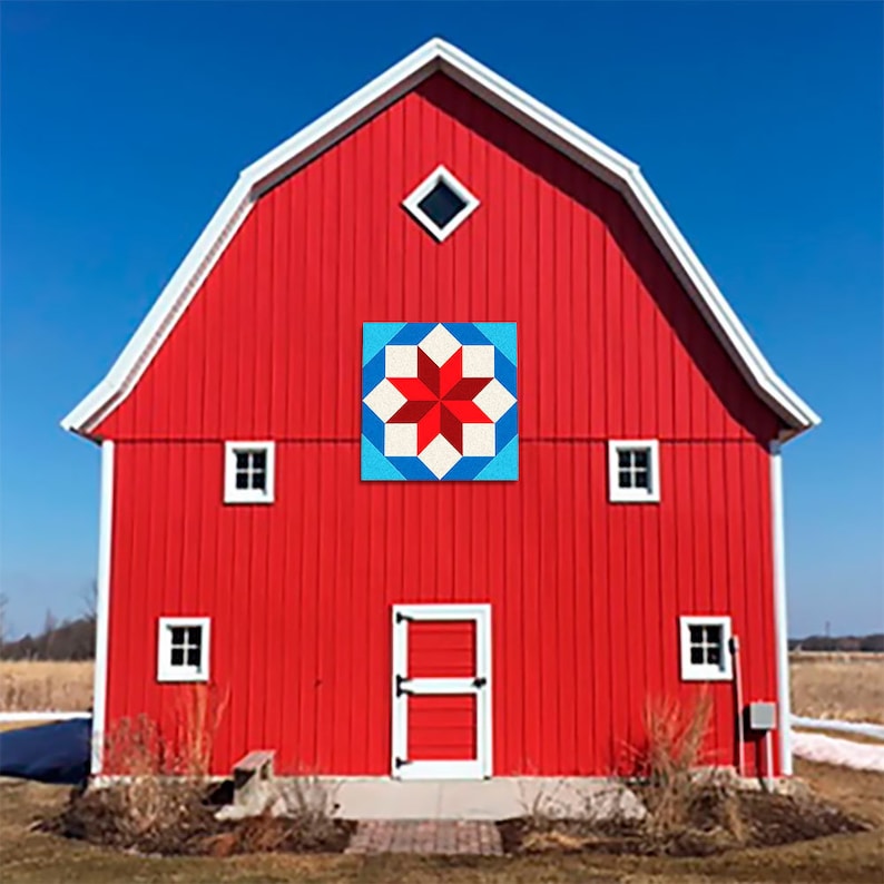 Eight Squares Pattern Outdoor BARN QUILT __ 24 Etsy