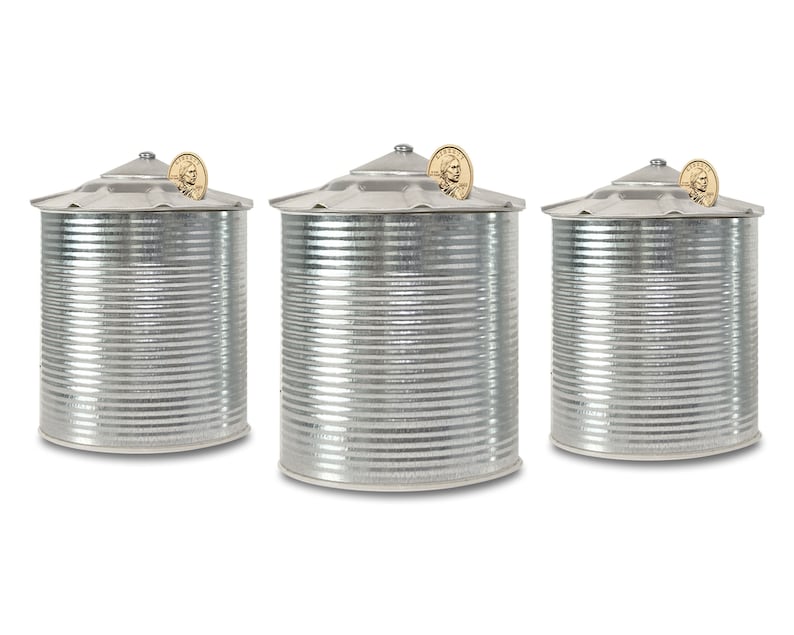 3-Pack Small Grain Bin Savings Bank, Coin Bank, Piggy Bank image 1