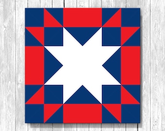 Amish Star Barn Quilt, Large, Medium, Small, Vinyl On Aluminum, Outdoor Or Indoor, Many Patterns, Colors, Designs, Customizable