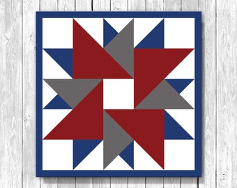 Broken Pinwheel Barn Quilt, Large, Medium, Small, Vinyl On Aluminum, Outdoor Or Indoor, Many Patterns, Colors, Designs, Customizable