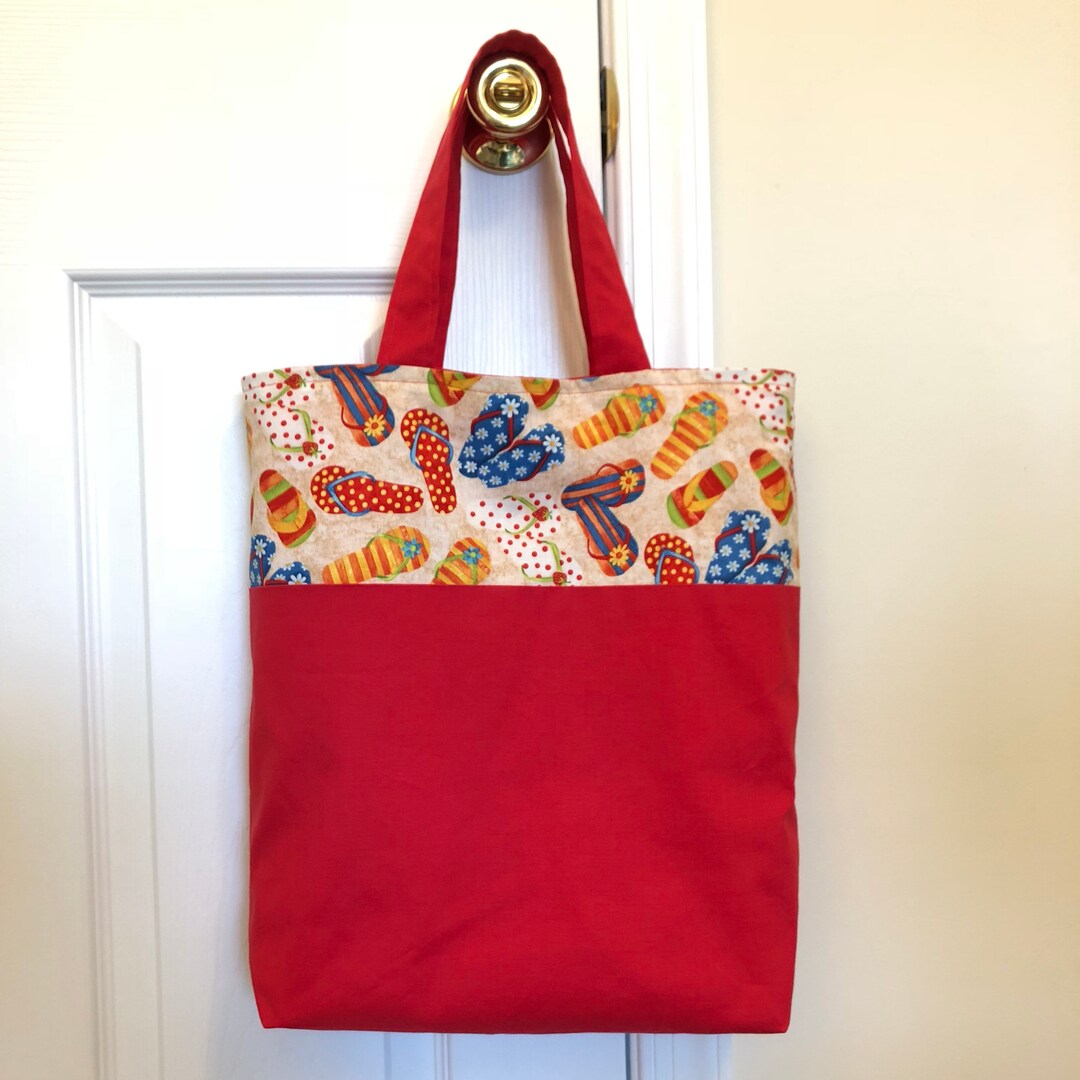 Tote Bag Flip Flops Beach Bag - Etsy