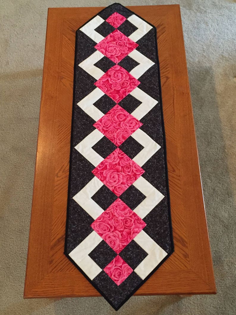 Ruby Roses Quilted Table Runner NCU0NXD278