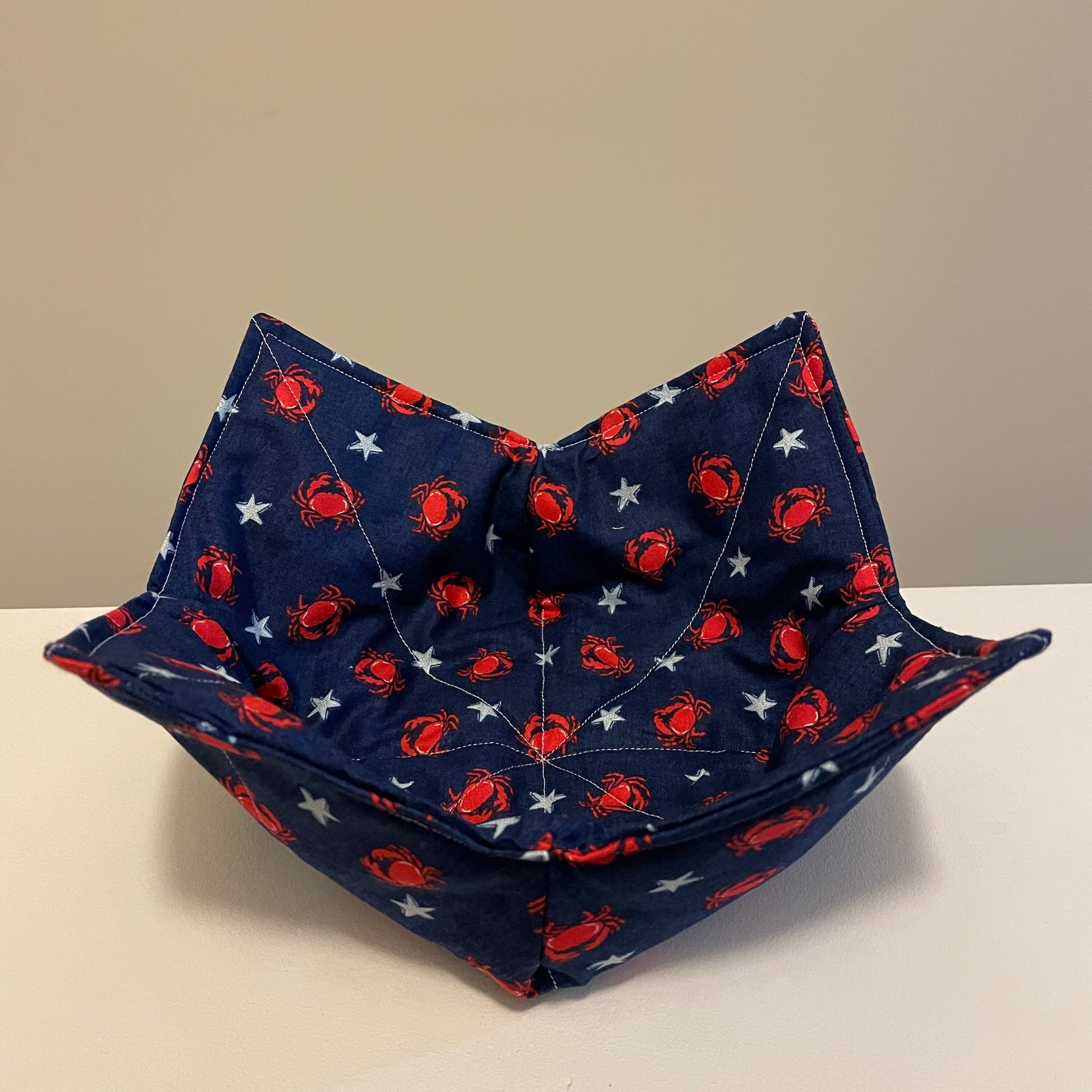 Large Microwaveable Bowl Holder - Crabs and Starfish