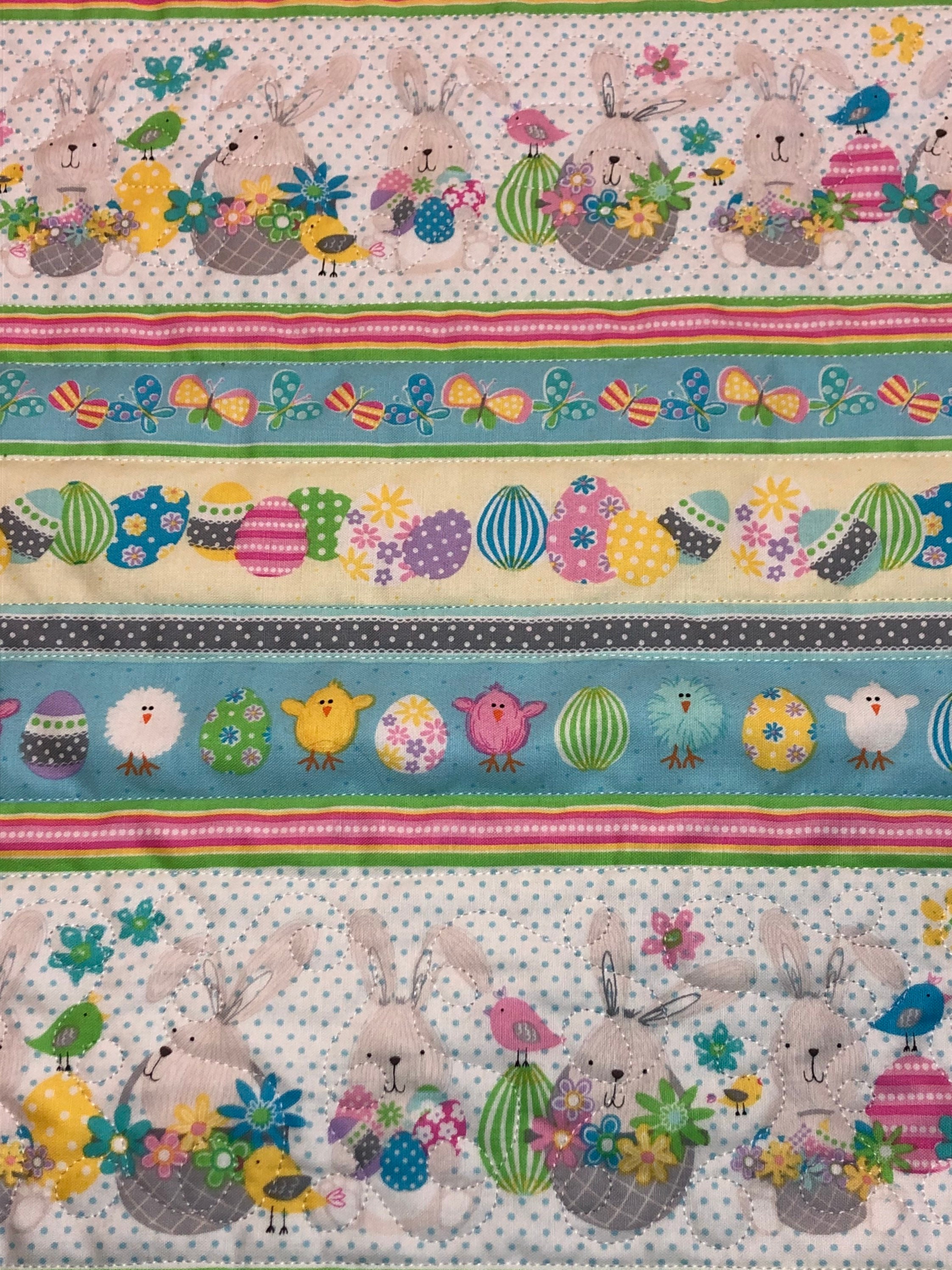 Table Runner Easter bunnies and eggs Etsy