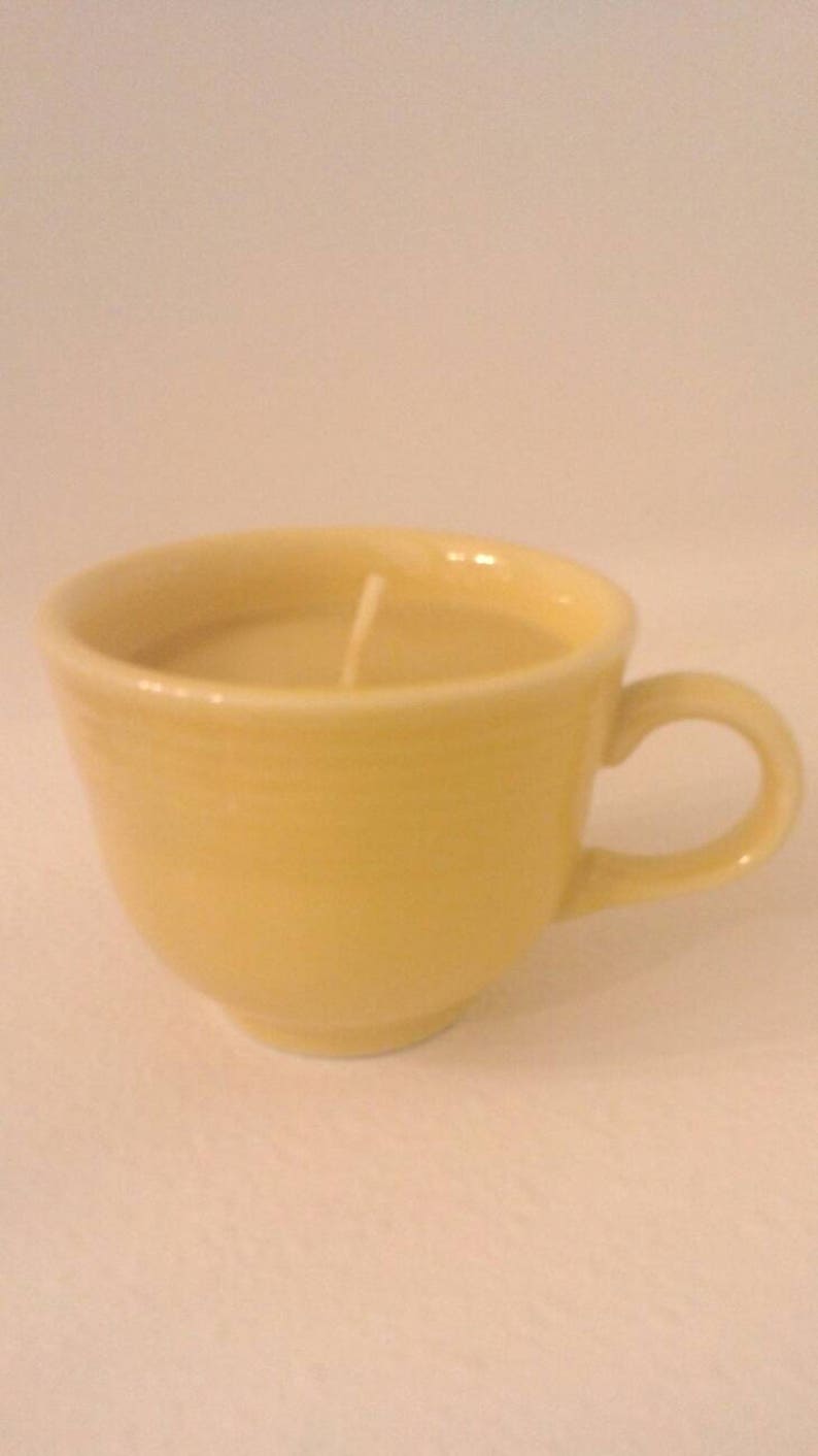 Beeswax Teacup Candle With Saucer Etsy