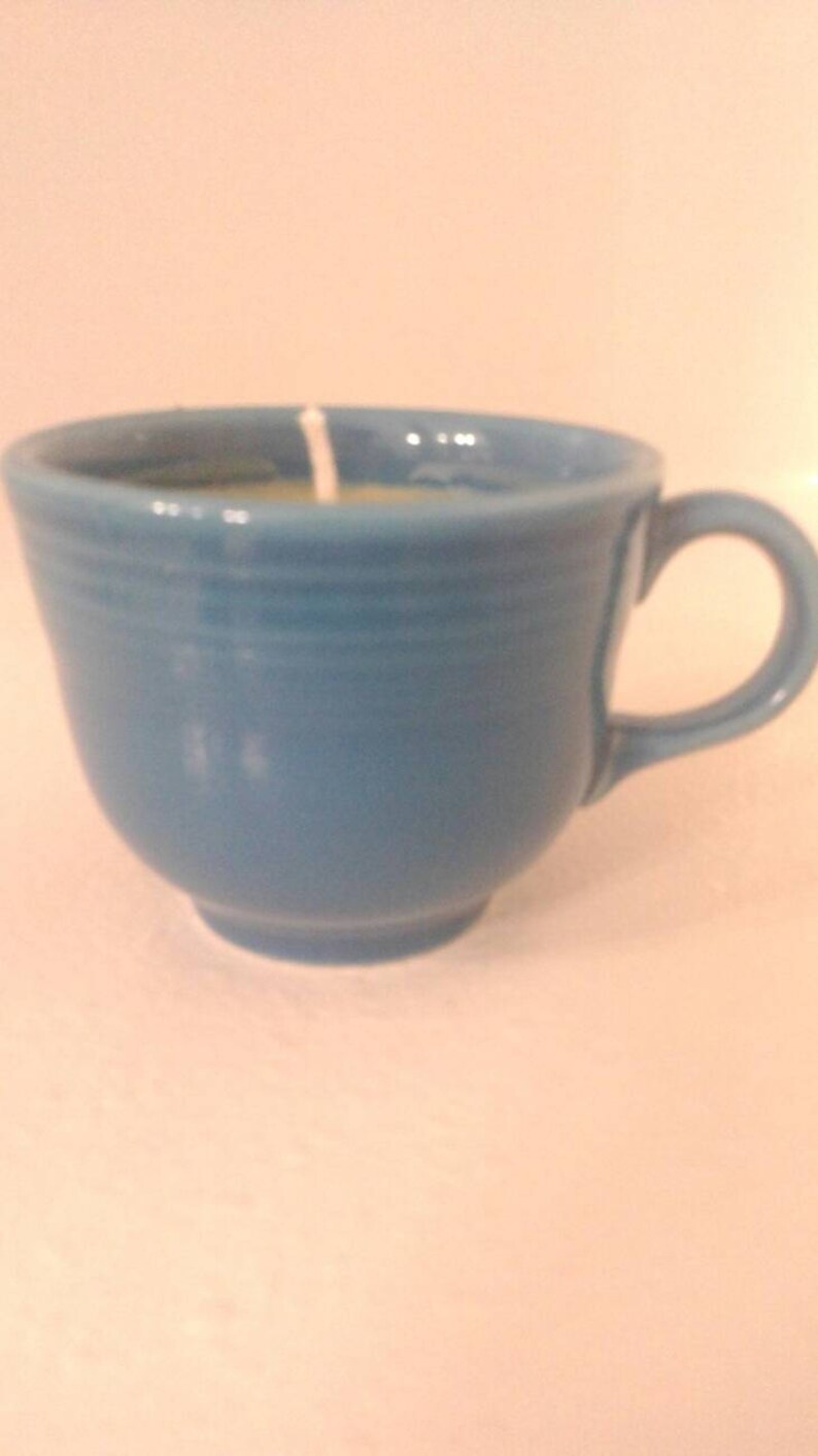 Beeswax Teacup Candle With Saucer Etsy