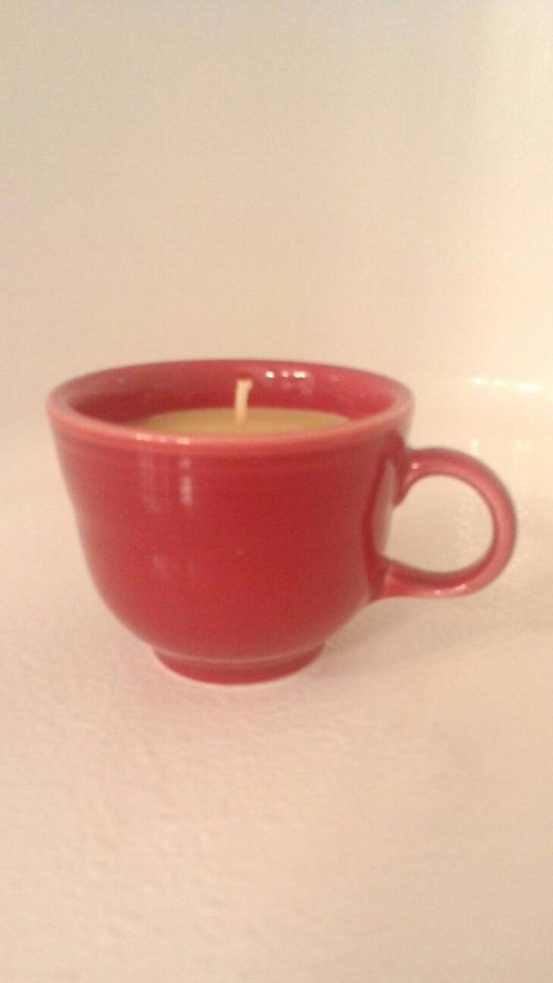 Beeswax Teacup Candle With Saucer Etsy
