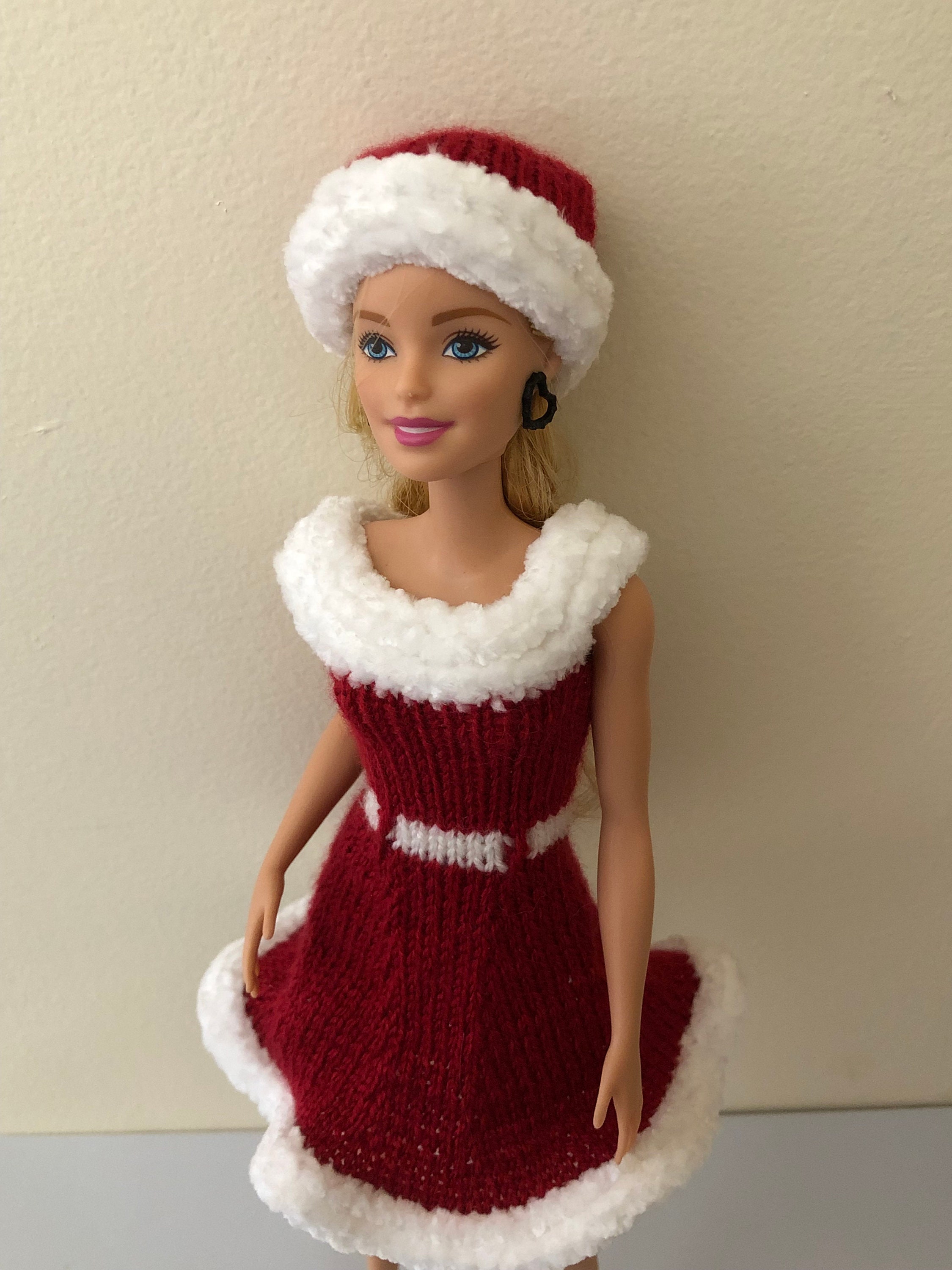 Pattern for Knitted Christmas Dress for 
