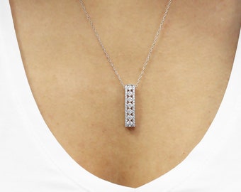 Diamond Women's 10k White Gold Fn Solitaire Pendant Necklace Details about Round 1.00 Ct.t.w Diamond Women's 10k White Gold Fn Solitaire Pendant Necklace Details about Round 1.00 Ct.t.w