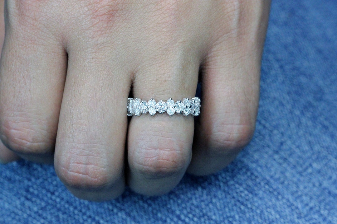 2.00ct.tw Lab Grown Diamond Eternity Ring Garland Ring Etsy